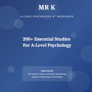 200+ Essential Studies For  A-Level Psychology